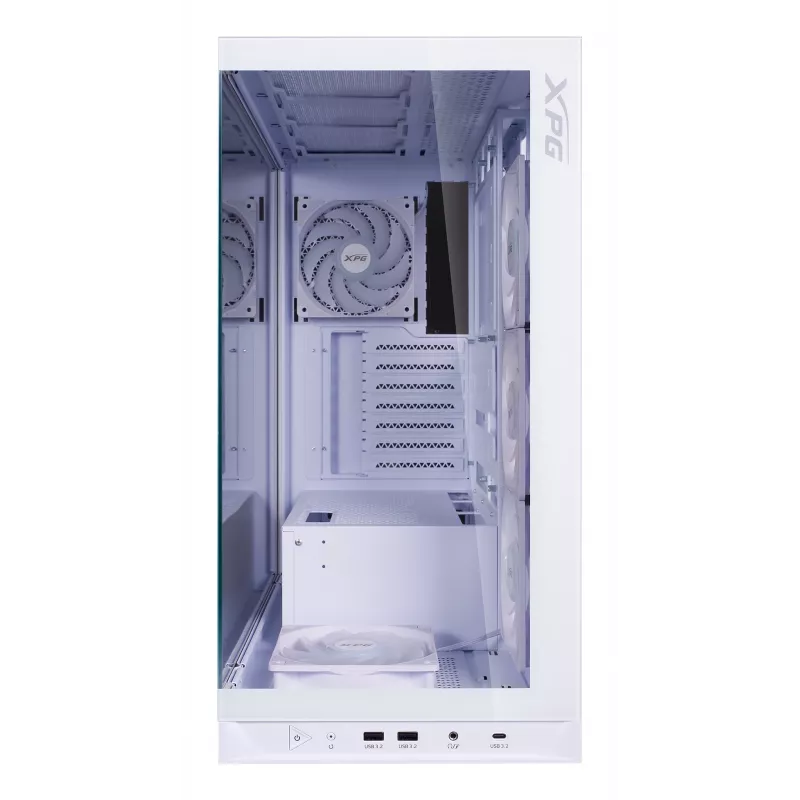 XPG INVADER X BTF MID-TOWER-GEHÄUSE Weiß, Midi-Tower, PC, Weiß, ATX, micro ATX, Mini-ATX, SPCC, Temperglas, 17,5 cm