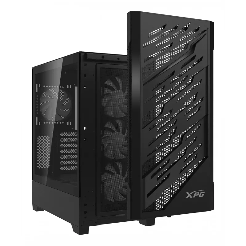 XPG STARKER AIR BTF Mid-Tower Schwarz, Midi Tower, PC, Schwarz, ATX, EATX, micro ATX, Mini-ITX, SPCC, Tempered Glass, Gaming