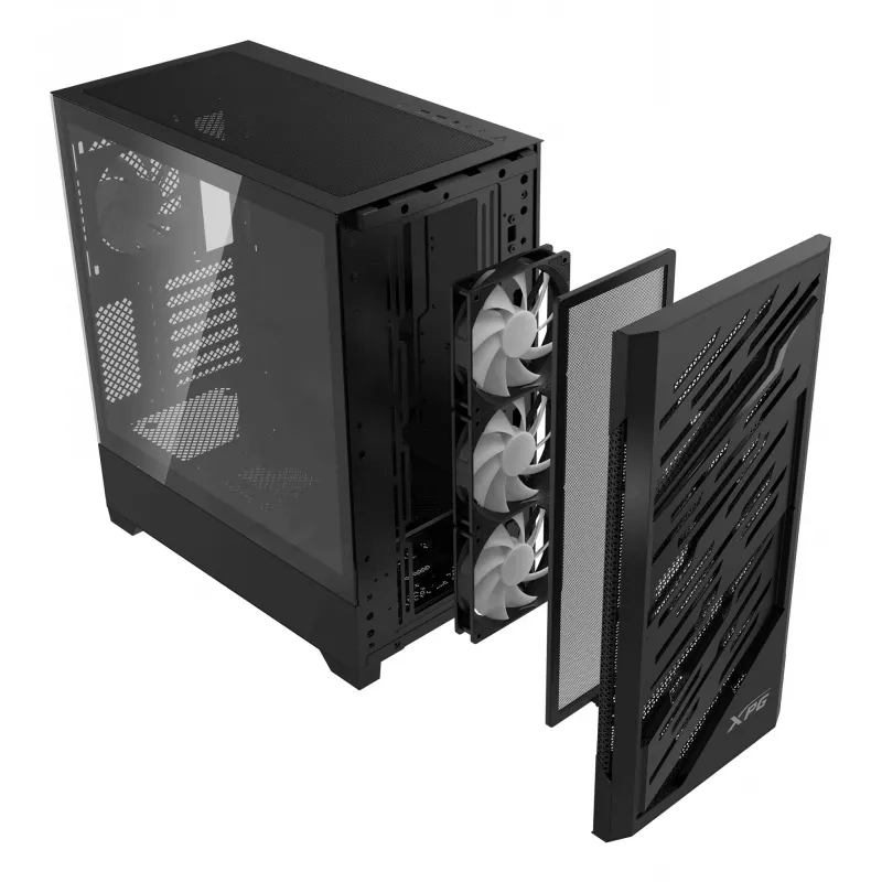 XPG STARKER AIR BTF Mid-Tower Schwarz, Midi Tower, PC, Schwarz, ATX, EATX, micro ATX, Mini-ITX, SPCC, Tempered Glass, Gaming