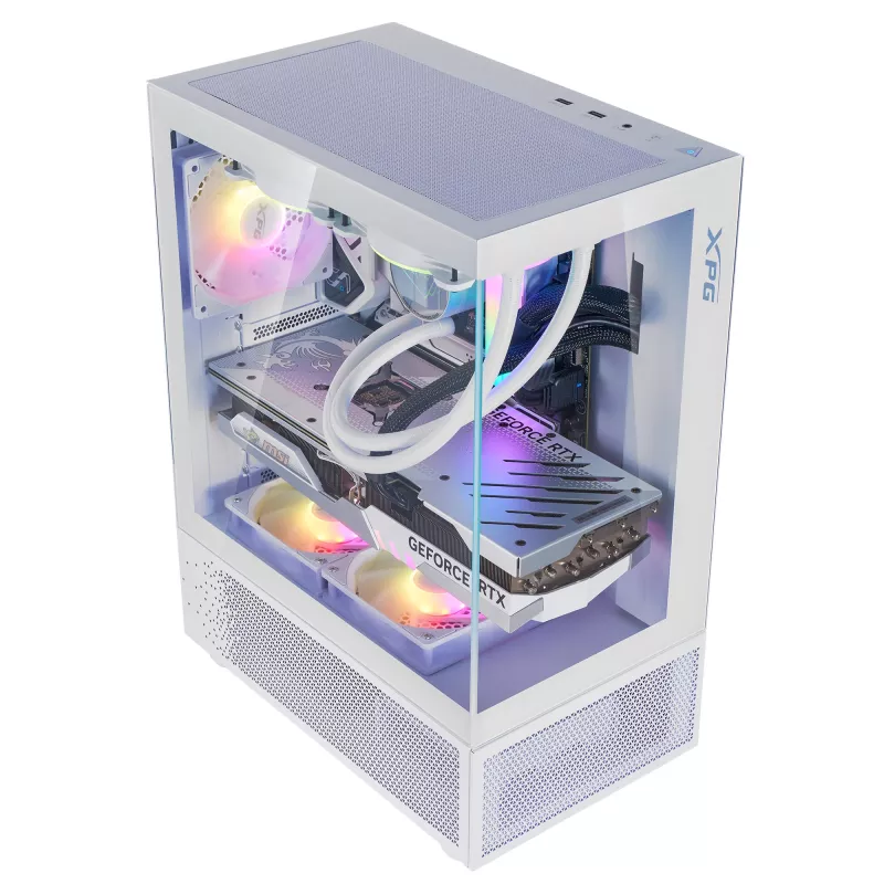 XPG INVADER X MINI KOMPAKTES MID-TOWER-GEHÄUSE White, Midi Tower, PC, Weiß, ATX, micro ATX, Mini-ITX, SPCC, 16,6 cm