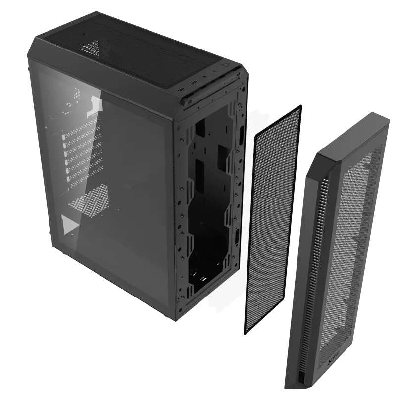 XPG VALOR AIR PLUS MID-TOWER-Gehäuse Schwarz, Midi Tower, PC, Schwarz, ATX, micro ATX, Mini-ITX, SPCC, 16 cm