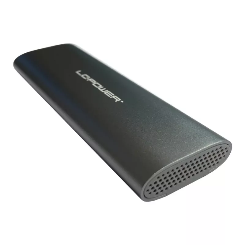 LC-POWER M.2 SSD-Gehäuse (NVMe & SATA), USB 3.2 Gen.2x1, Schwarz – LC-M2-C-MULTI-2
