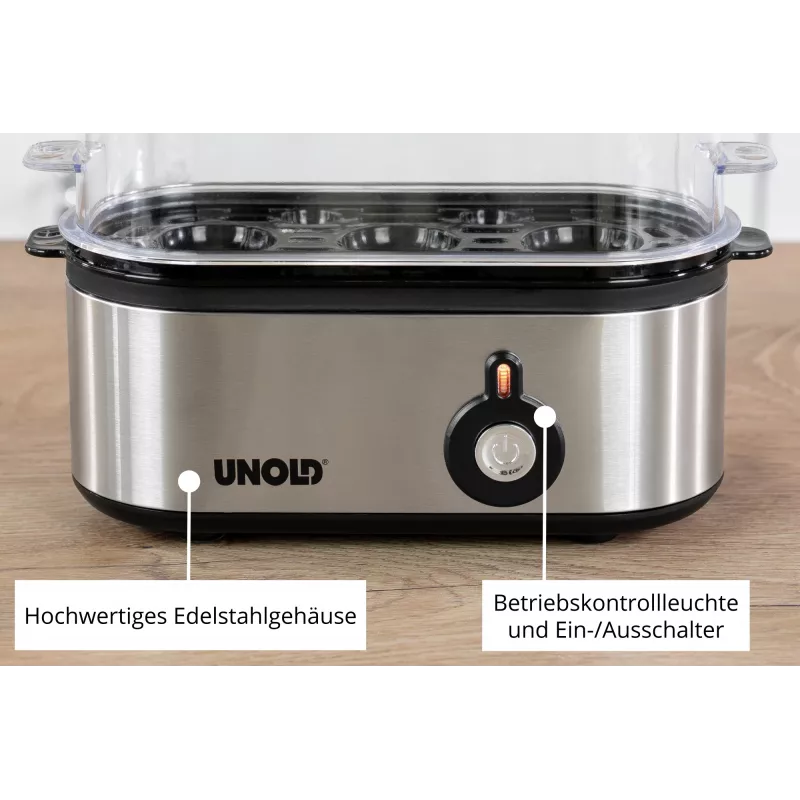 Unold 38610 Eierkocher 3 Eier 210 W Edelstahl