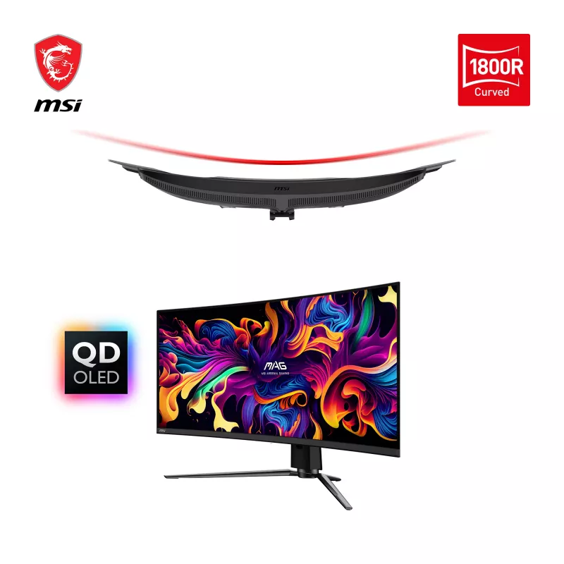 MSI MAG 341CQPDE QD-OLED Computer Monitor 86,4 cm (34 Zoll) 3440 x 1440 Pixel UltraWide Quad HD Schwarz