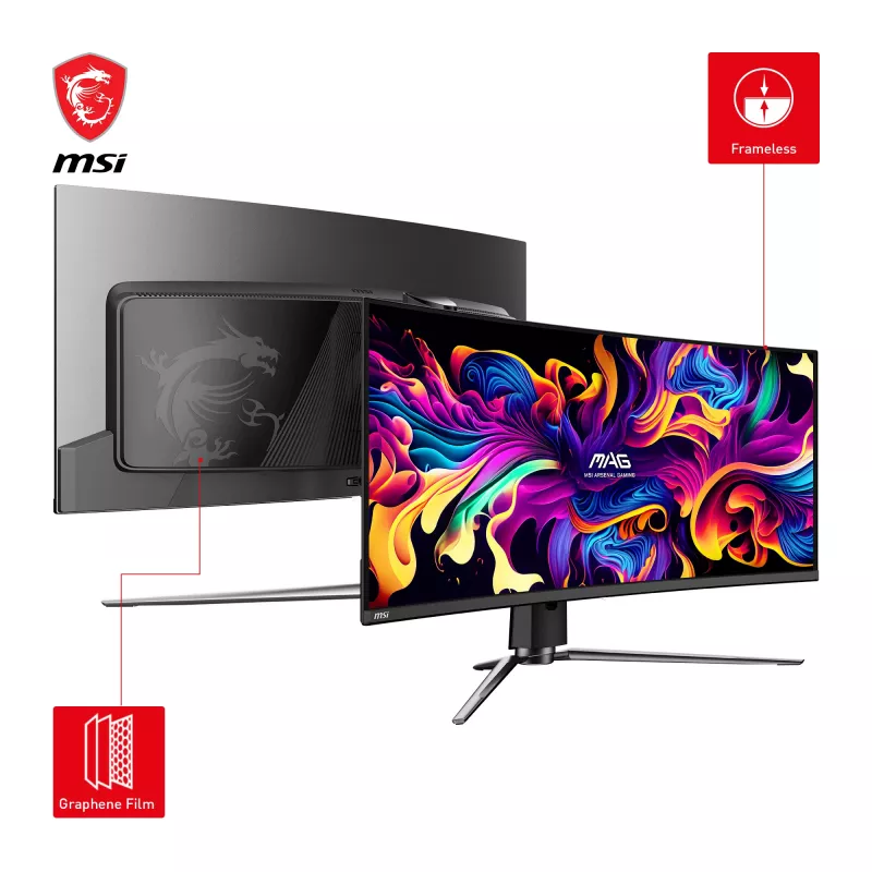MSI MAG 341CQPDE QD-OLED Computer Monitor 86,4 cm (34 Zoll) 3440 x 1440 Pixel UltraWide Quad HD Schwarz
