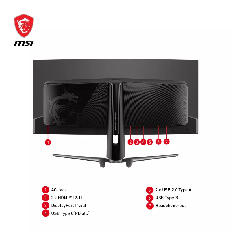MSI MAG 341CQPDE QD-OLED Computer Monitor 86,4 cm (34 Zoll) 3440 x 1440 Pixel UltraWide Quad HD Schwarz