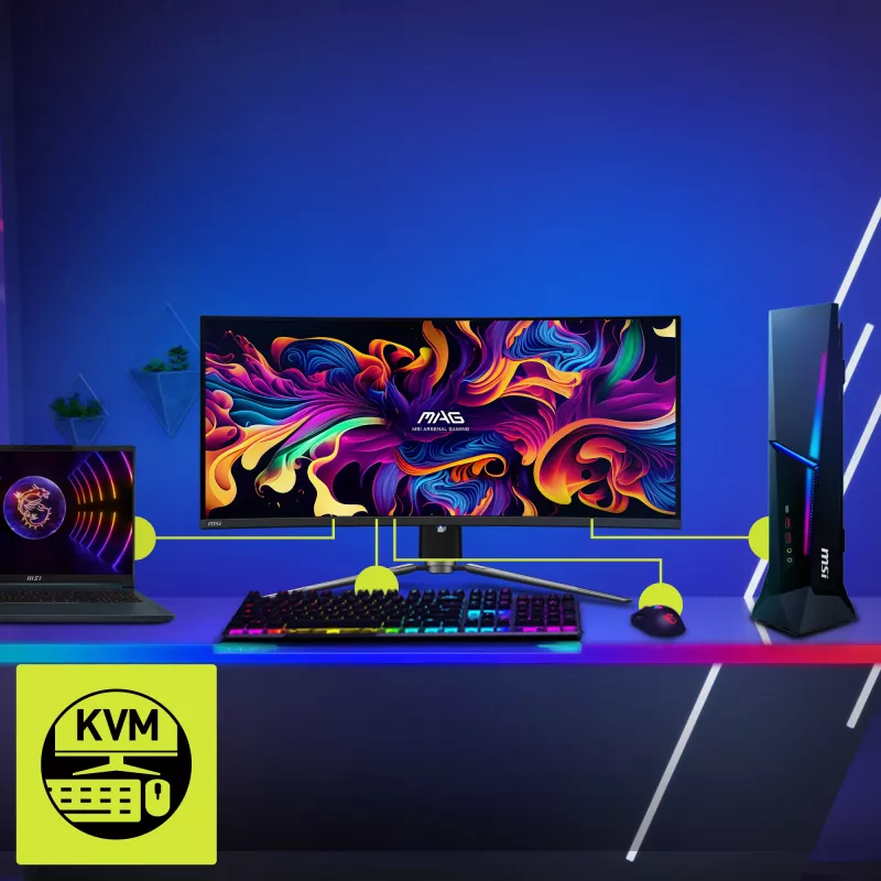 MSI MAG 341CQPDE QD-OLED Computer Monitor 86,4 cm (34 Zoll) 3440 x 1440 Pixel UltraWide Quad HD Schwarz