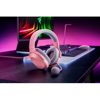 RAZER Headset Barracuda X - Stereo - Kabelgebunden & Kabellos - USB-C - Quartz Pink