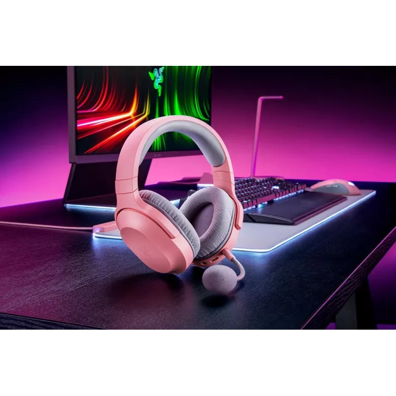 RAZER Headset Barracuda X - Stereo - Kabelgebunden & Kabellos - USB-C - Quartz Pink