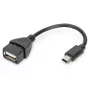 DIGITUS USB 2.0 Adapterkabel, OTG, Typ Mini-B - A M/F, 20cm, USB 2.0 konform, Schwarz