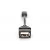 DIGITUS USB 2.0 Adapterkabel, OTG, Typ Mini-B - A M/F, 20cm, USB 2.0 konform, Schwarz