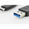 DIGITUS ASSMANN USB Type-C Verbindungskabel, Typ C auf A M/M, 1m Super Speed Schwarz