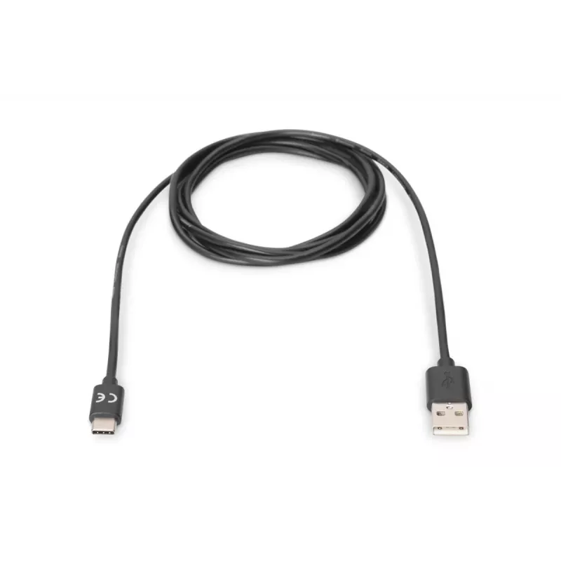 DIGITUS ASSMANN USB Type-C Verbindungskabel, Typ C auf A M/M, 1m Super Speed Schwarz