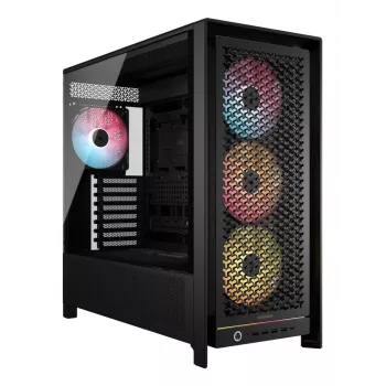 PC-Gehäuse CORSAIR FRAME 5000D RS ARGB Midi-Tower Schwarz — ATX, unterstützt 3x140mm Frontlüfter, 2,5/3,5-Zoll-Laufwerke