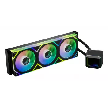 XPG LEVANTE II 360 Schwarz, All-in-One-Flüssigkeitskühler, 12 cm, Schwarz
