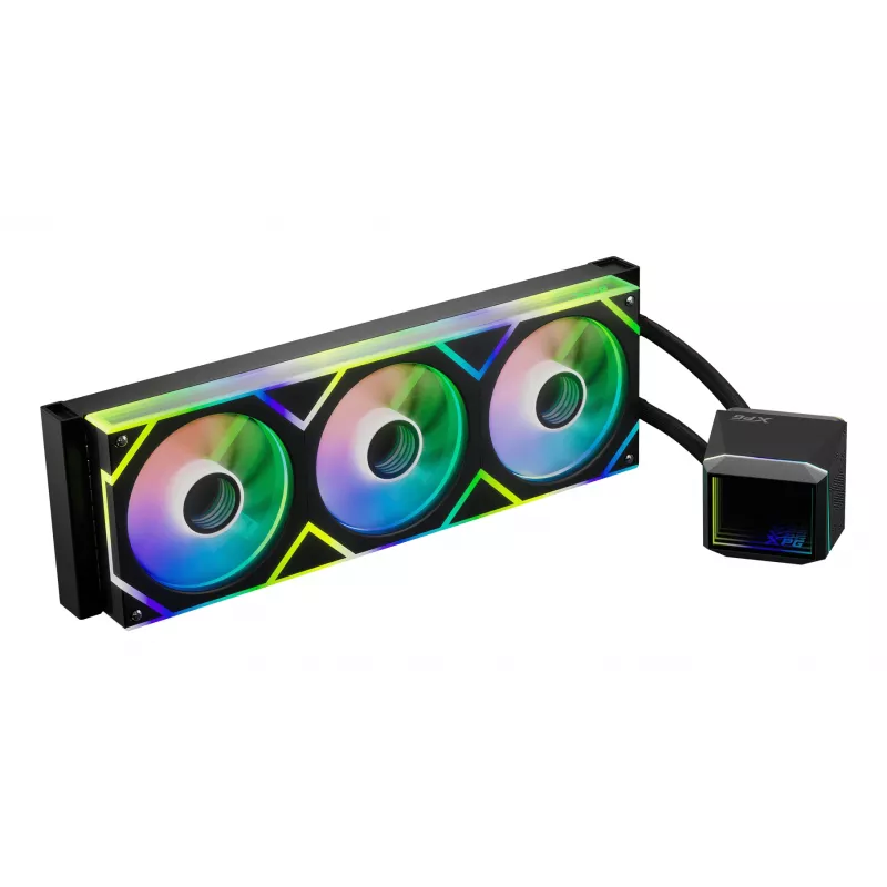 XPG LEVANTE II 360 Schwarz, All-in-One-Flüssigkeitskühler, 12 cm, Schwarz