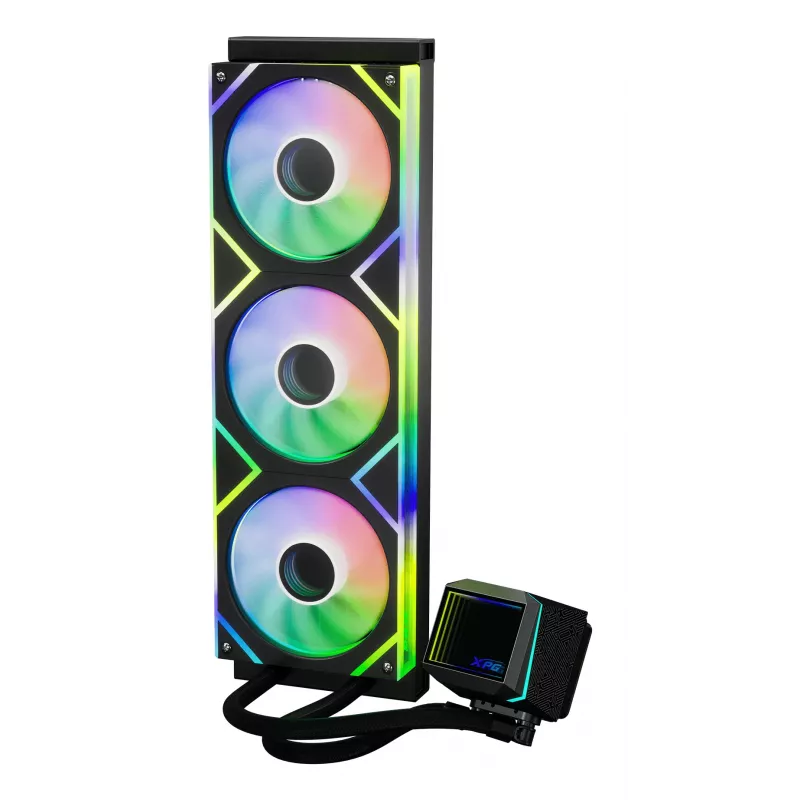 XPG LEVANTE II 360 Schwarz, All-in-One-Flüssigkeitskühler, 12 cm, Schwarz