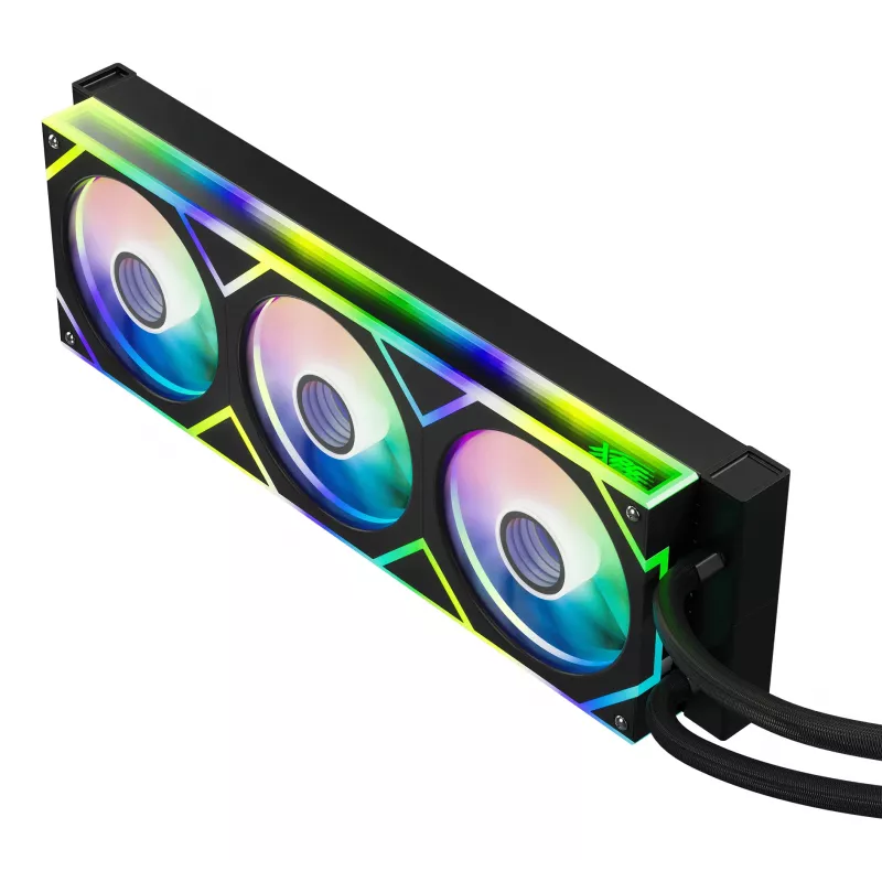 XPG LEVANTE II 360 Schwarz, All-in-One-Flüssigkeitskühler, 12 cm, Schwarz