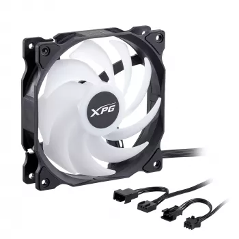 XPG VENTO 120 ARGB PWM Schwarz, Lüfter, 12 cm, 300 U/min, 1850 U/min, Schwarz