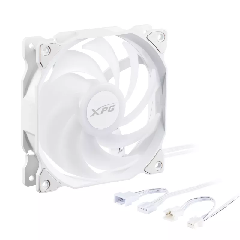 XPG VENTO 120 ARGB PWM White, Lüfter, 12 cm, 300 U/min, 1850 U/min, Weiß