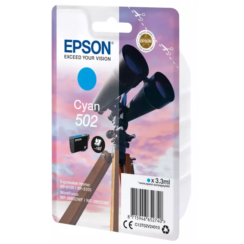 Patrone Epson 502 Cyan C13T02V24010