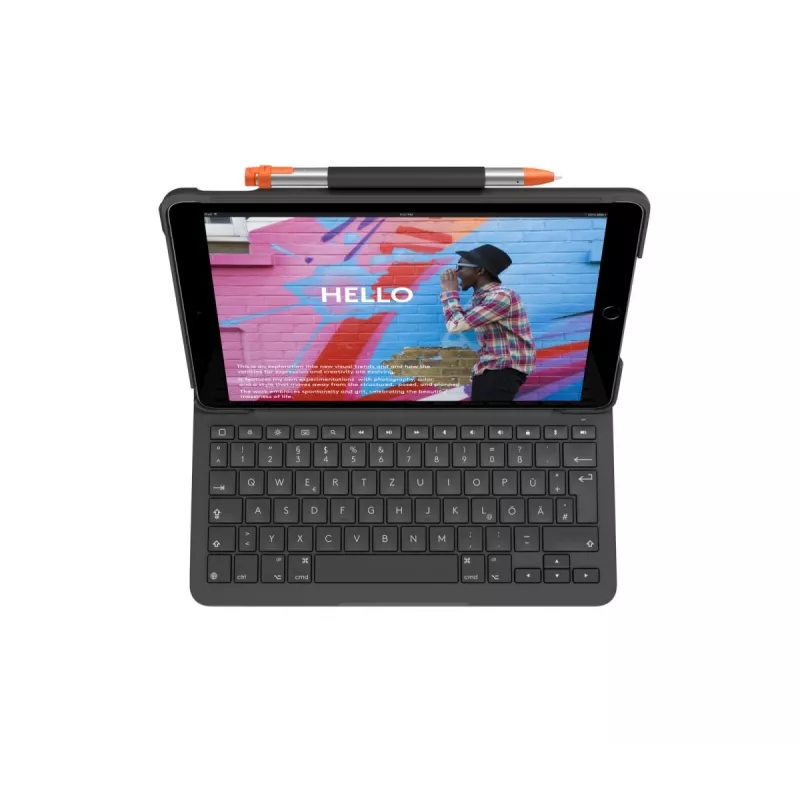 LOGITECH Slim Folio für iPad 7. Generation Graphit Qwertz Deutsch