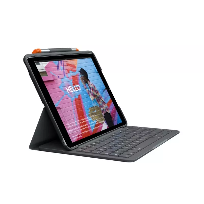 LOGITECH Slim Folio für iPad 7. Generation Graphit Qwertz Deutsch