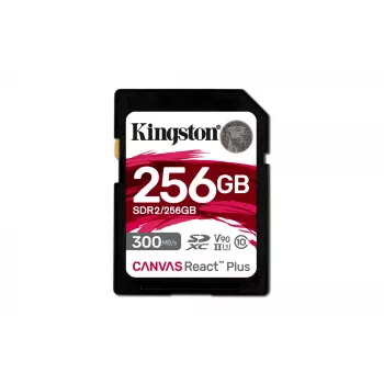 Kingston Technology 256 GB Canvas React Plus SDXC UHS-II 300R/260W U3 V90 für Full HD/4K/8K