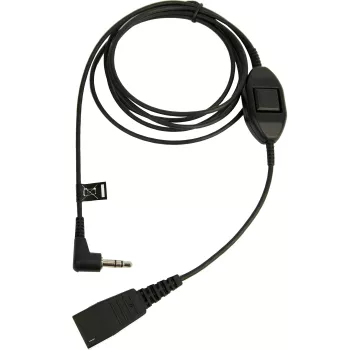 Jabra QD auf 3,5 mm mit Antworttaste für Alcatel, Kabel, Schwarz