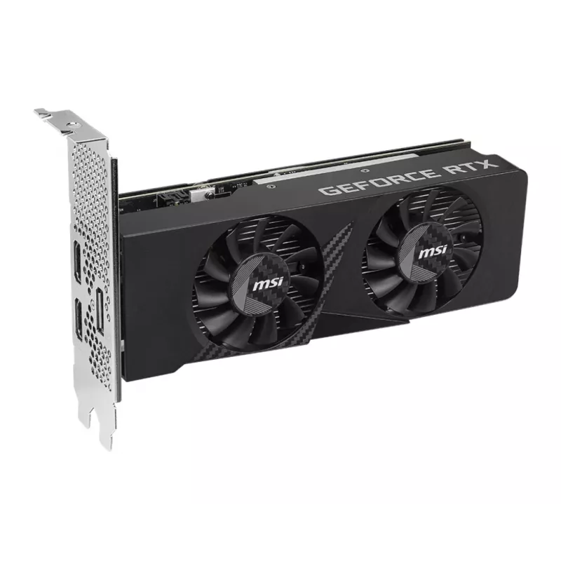 MSI Grafikkarte GeForce RTX 3050 6 GB GDDR6, PCIe x8 4.0, 1492 MHz Boost, 96-bit, 2x HDMI 2.1 + DP 1.4a, 70 W, 2 Lüfter, FH/HL