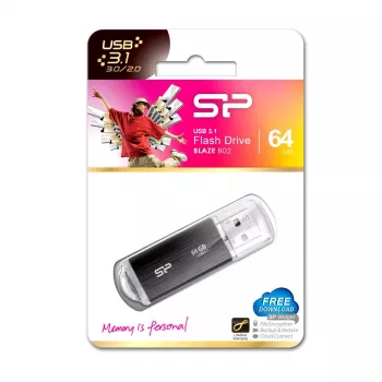 SILICON POWER USB Stick - 64GB Silicon Power USB3.2 B02 Schwarz