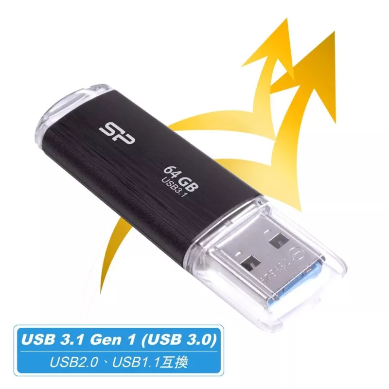 SILICON POWER USB Stick - 64GB Silicon Power USB3.2 B02 Schwarz