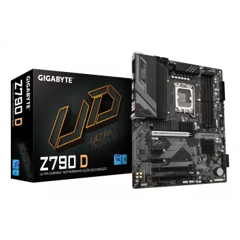 GIGABYTE Z790 D Motherboard - Unterstützt Intel Core CPUs der 14. Generation, 12+1+1 Phasen Digital VRM, bis zu 7600 MHz DDR5 (OC), 3x PCIe 4.0 M.2, 2,5 GbE LAN, USB 3.2 Gen 2