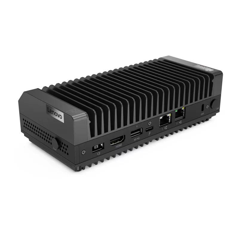 Mini PC Lenovo ThinkEdge SE30 Intel Celeron 6305E 1,8 GHz, 8 GB DDR4, 256 GB SSD, Windows 11 IoT Enterprise, Schwarz