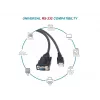 Equip USB-A auf Seriell (DB9) Kabel, M/M 1,5m, Schwarz, 1,5 m, USB Typ-A, DB-9, Stecker, Stecker
