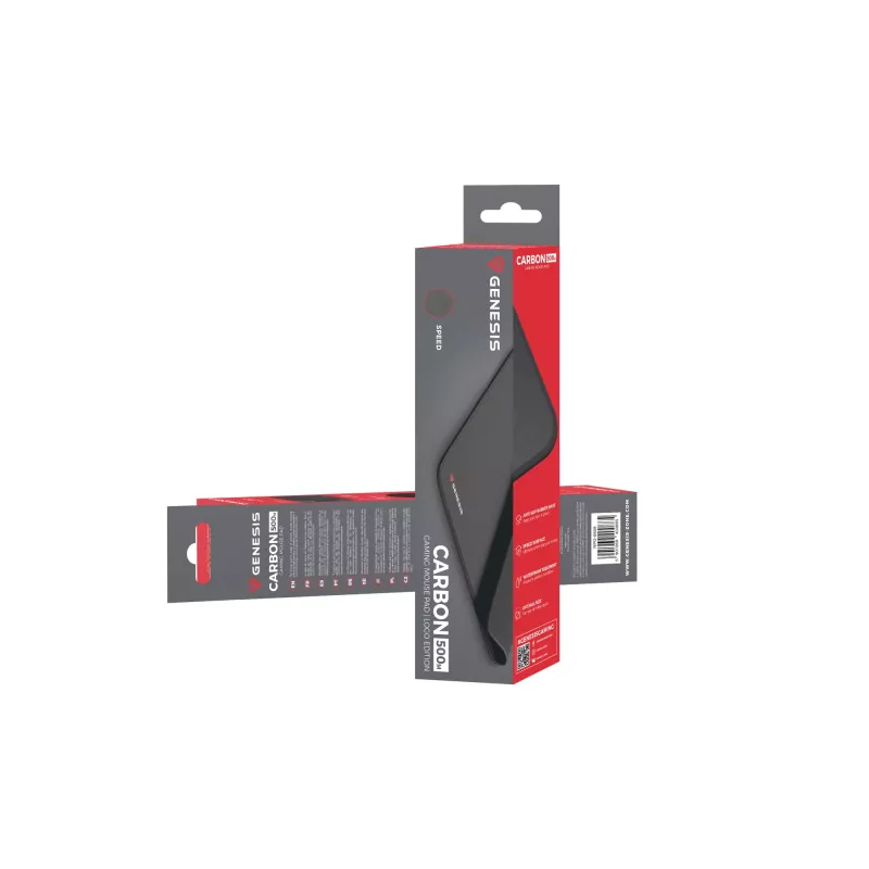 GENESIS Carbon 500 M Logo Gaming-Mauspad Schwarz