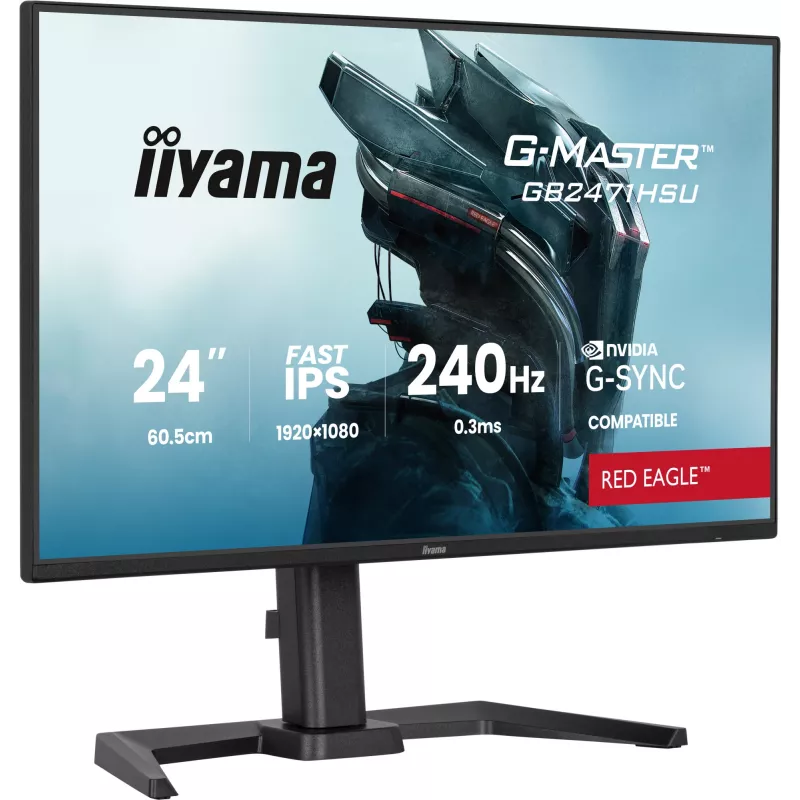 iiyama G-MASTER GB2471HSU-B1 Computer Monitor 60,5 cm (23,8 Zoll) 1920 x 1080 Pixel Full HD Schwarz