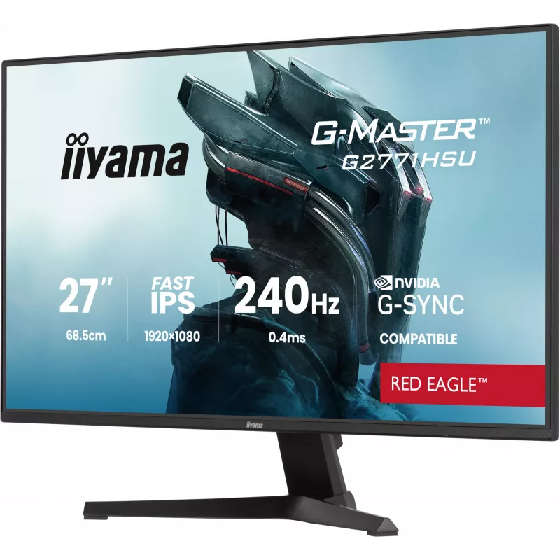 Monitor IIYAMA G2771HSU-B1 27 Zoll Fast IPS Full HD 1920x1080 240Hz HDR10 FreeSync G-SYNC Kompatibel