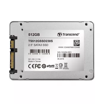 TRANSCEND SSD 230s 512GB 2,5 Zoll SATA III 6Gb/s TLC Aluminiumgehäuse