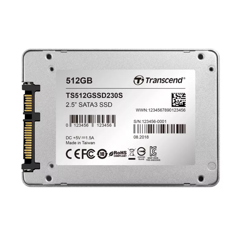 TRANSCEND SSD 230s 512GB 2,5 Zoll SATA III 6Gb/s TLC Aluminiumgehäuse