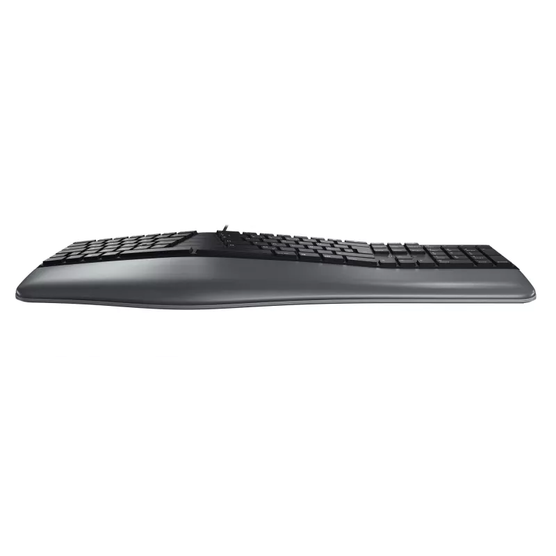 Kabelgebundene ergonomische Full-Size-Tastatur Cherry KC 4500 ERGO Schwarz USB QWERTY UK 109 Tasten gebogenes Layout Handballenauflage 1,8 m Kabel