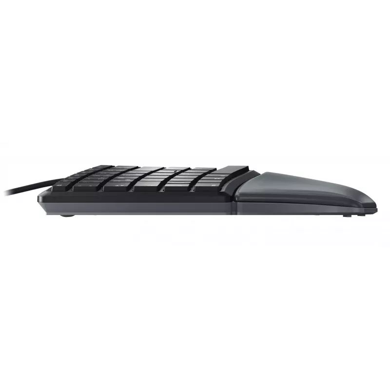 Kabelgebundene ergonomische Full-Size-Tastatur Cherry KC 4500 ERGO Schwarz USB QWERTY UK 109 Tasten gebogenes Layout Handballenauflage 1,8 m Kabel