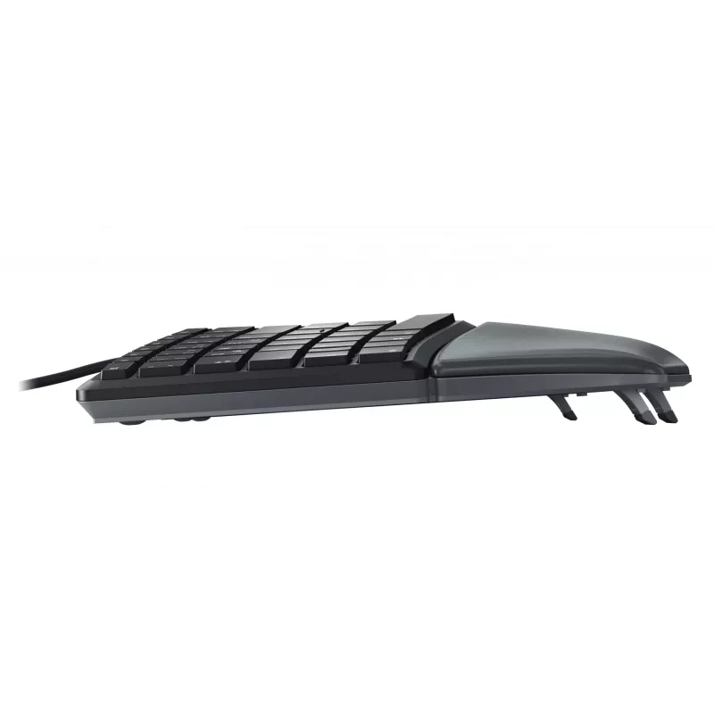 Kabelgebundene ergonomische Full-Size-Tastatur Cherry KC 4500 ERGO Schwarz USB QWERTY UK 109 Tasten gebogenes Layout Handballenauflage 1,8 m Kabel