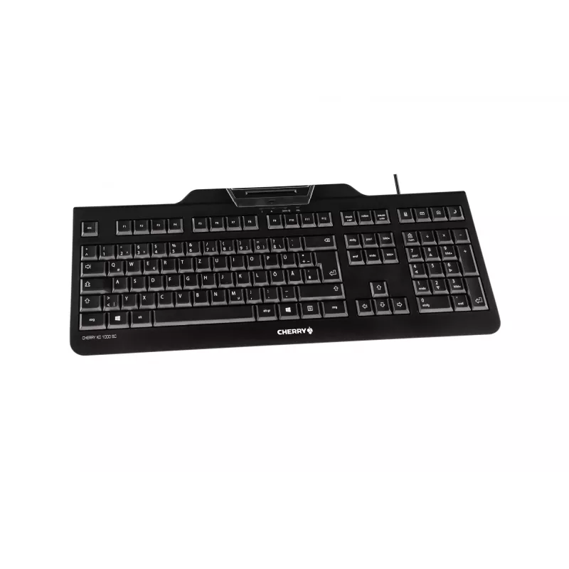 CHERRY KC 1000 SC Kabelgebundene Smartcard-Tastatur, Schwarz, USB (QWERTY - UK)