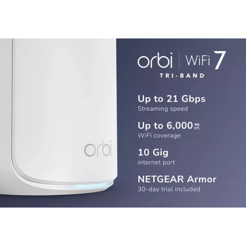 NETGEAR Orbi 870 Tri-Band (2,4 GHz / 5 GHz / 6 GHz) Wi-Fi 7 (802.11be) Weiß 4 Intern