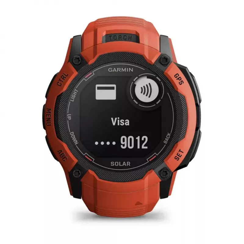 Smartwatch GARMIN Instinct 2X Solar – Sportuhr, 50 mm Polymergehäuse, Solarladung, GPS (GPS/GLONASS/Galileo), 10 ATM, Silikonarmband