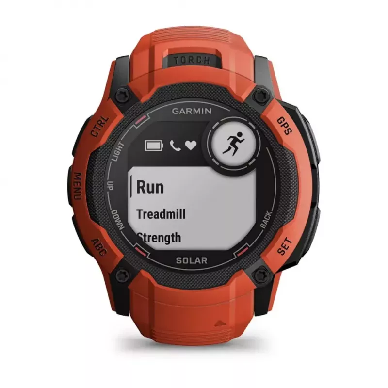 Smartwatch GARMIN Instinct 2X Solar – Sportuhr, 50 mm Polymergehäuse, Solarladung, GPS (GPS/GLONASS/Galileo), 10 ATM, Silikonarmband