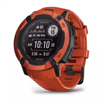 Smartwatch GARMIN Instinct 2X Solar – Sportuhr, 50 mm Polymergehäuse, Solarladung, GPS (GPS/GLONASS/Galileo), 10 ATM, Silikonarmband