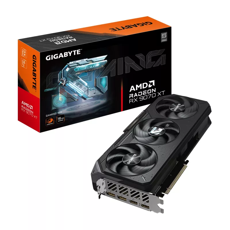 GIGABYTE Radeon RX 9070 XT GAMING 16G Grafikkarte – 16GB GDDR6, 256bit, PCI-E 5.0, 2970 MHz Kerntakt, 2 x DisplayPort 2.1a, 2 x HDMI 2.1b, GV-R9070XTGAMING-16GD