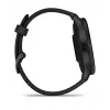GARMIN INTERNATIONAL Venu 3 – Lünetten aus gebürstetem Edelstahl mit schwarzem Gehäuse und Silikonarmband – 45 mm